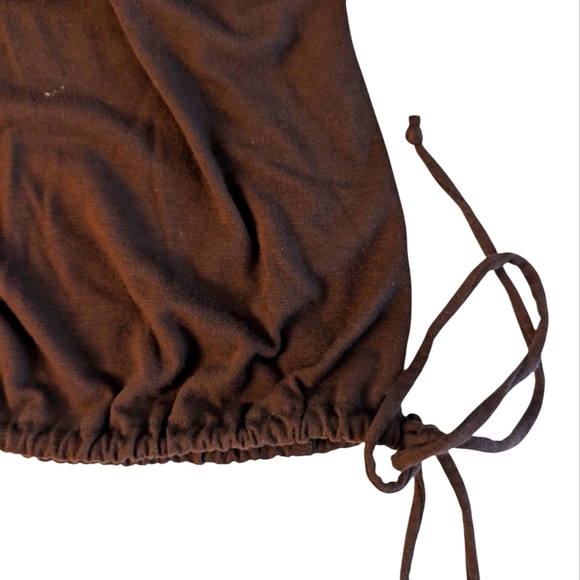 American Rag Brown Women's Sleeveless Top with Braided Straps Size S - Picture 7 of 7